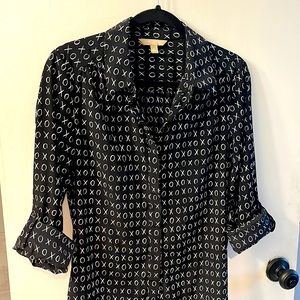 BANANA REPUBLIC Women's Sz 2 Shirtdress BLACK XOXO Dress $118